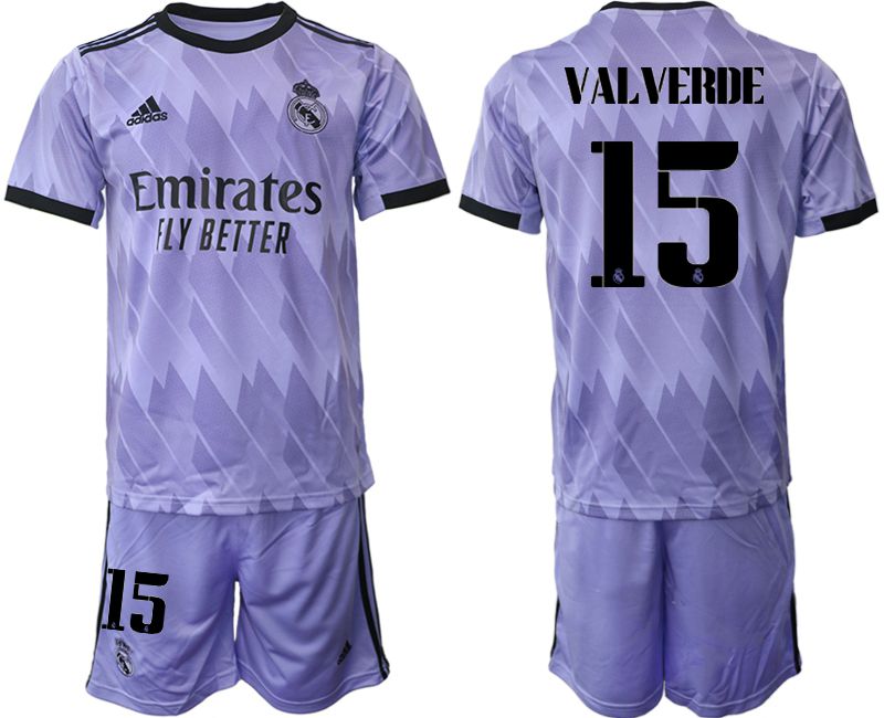 Men 2022-2023 Club Real Madrid away purple #15 Soccer Jersey